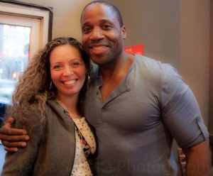 Gregorio and Shirley Leyro, a doctoral student at the Graduate Center in the Criminal Justice Department at John Jay College, at the April 2014 pre-screening of "Truth Be Told." Shirley is also featured in the documentary.